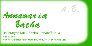 annamaria batha business card